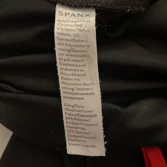 Spanx Black Faux Leather Leggings Womens Size Medium 2437 - Picture 11 of 15